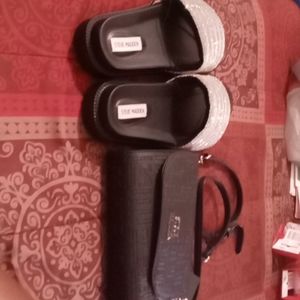 Steve Madden Slides And Purse Bundle